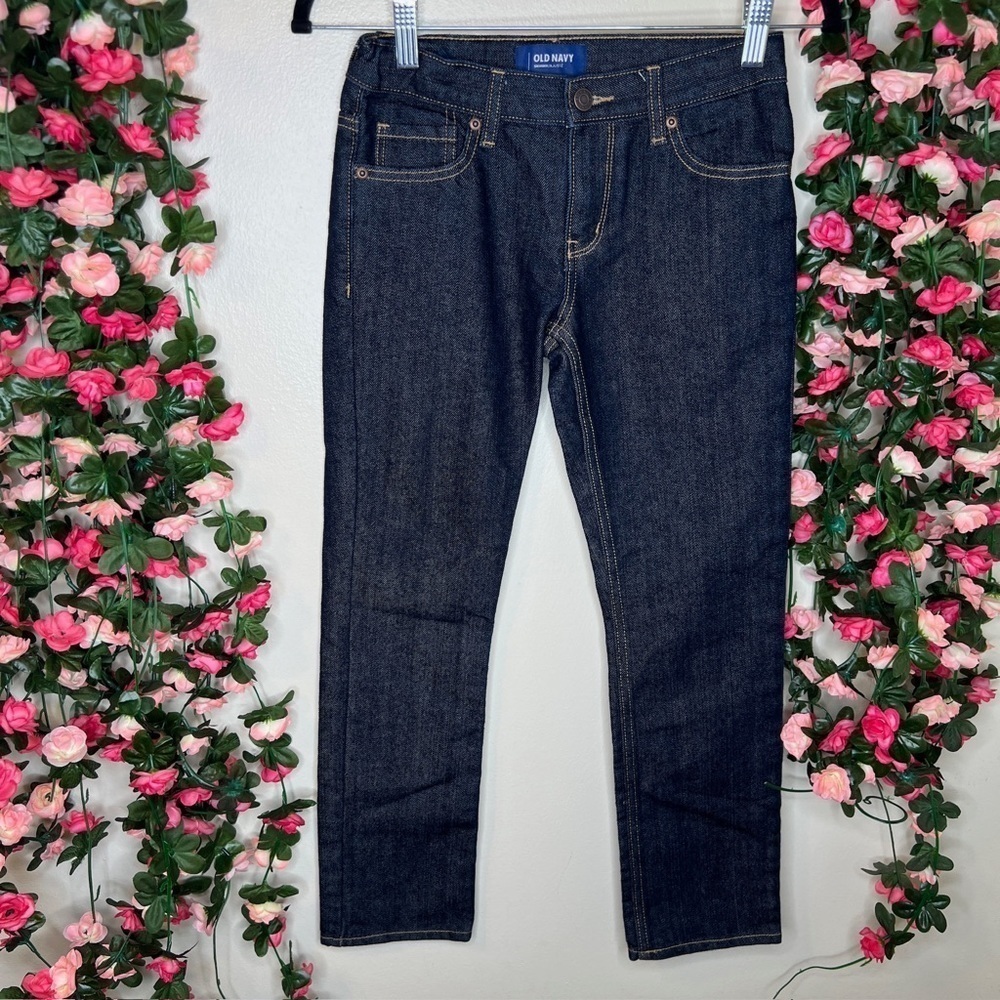 Old Navy Dark Wash Blue Skinny Leg Kids Jeans Girls 10 Regular School Casual